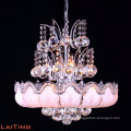 lustre de cristal pequeno luz pingente de teto baixo